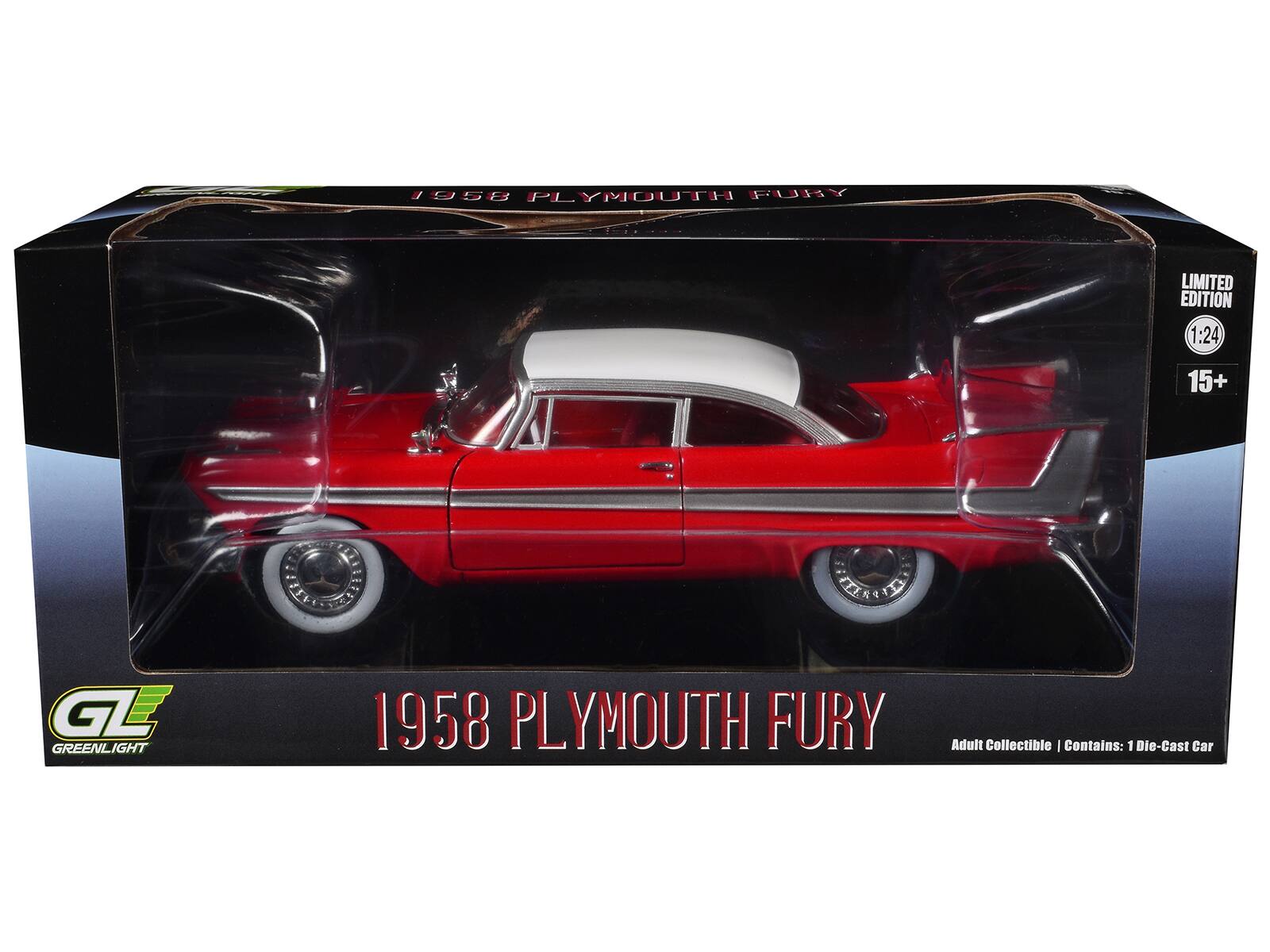 1958 PLYMOUTH FURY LIMITED EDITION 1:24 15+ GL GREENLIGHT 1958 PLYMOUTH FURY Adult Collectible | Contains: 1 Die-Cast Car