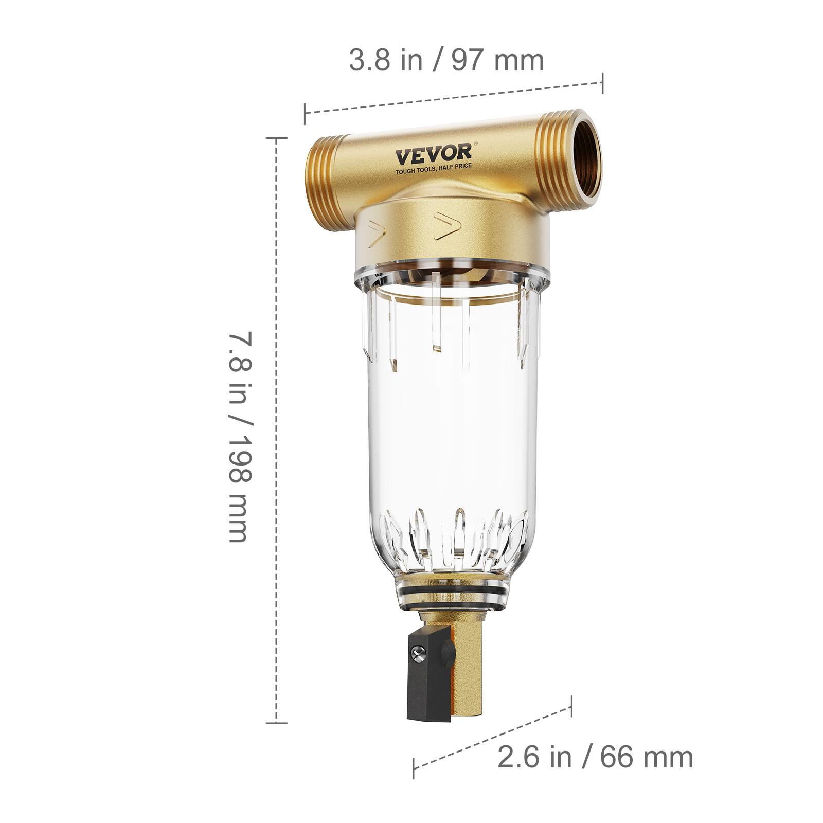 3.8 in / 97 mm  
7.8 in / 198 mm  
2.6 in / 66 mm