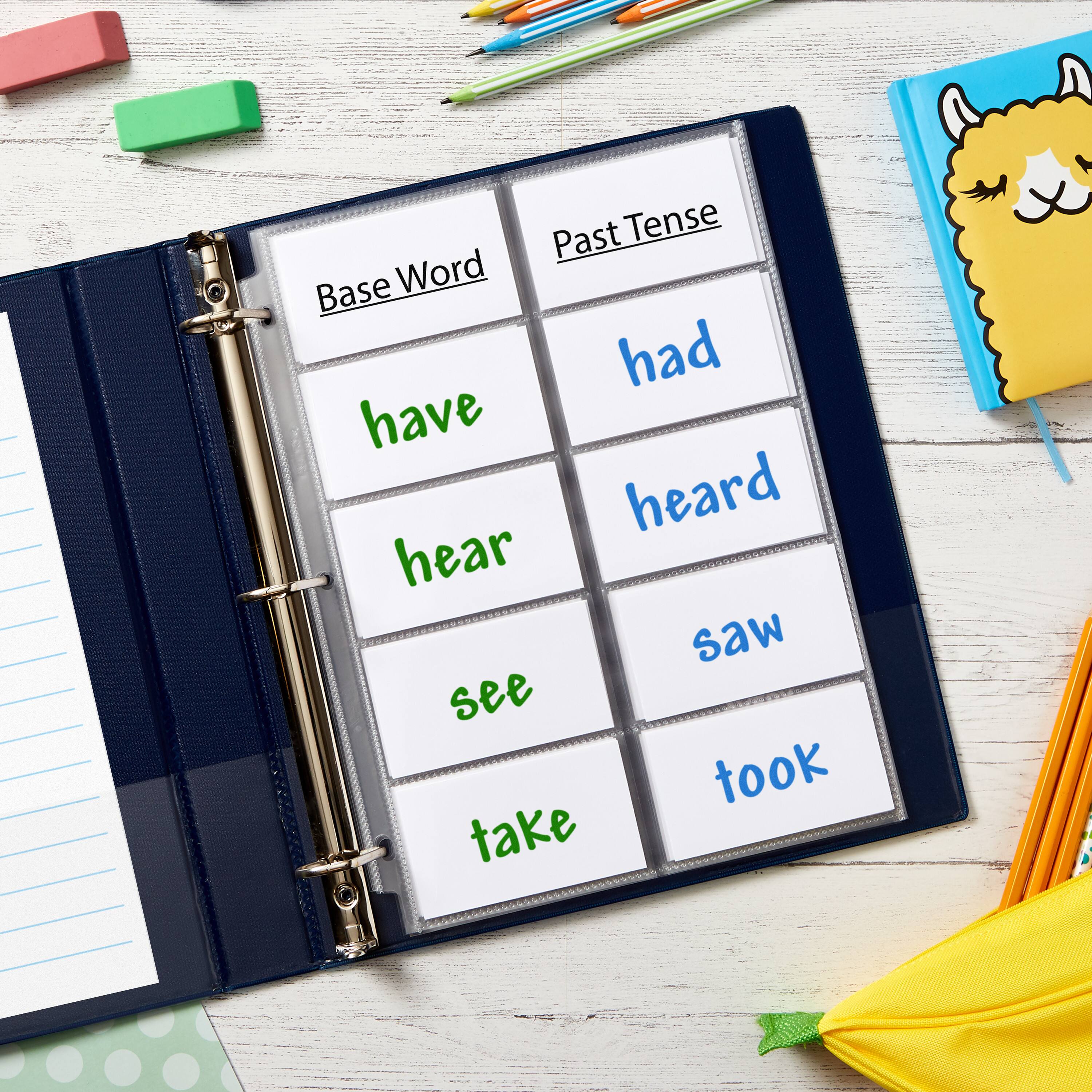 Past Tense Base Word had have heard hear saw see took take