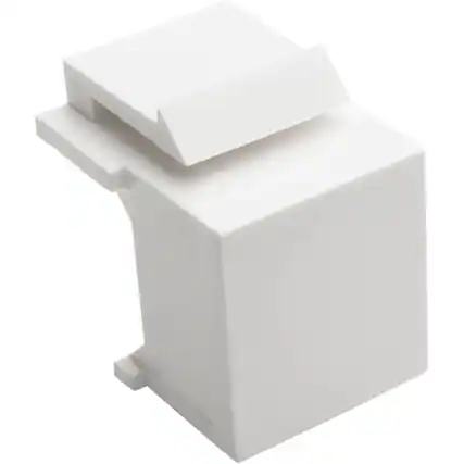 Front. Tripp Lite - 10PK KEYSTONE JACK INSERT SNAP IN BLANK WHITE - White.