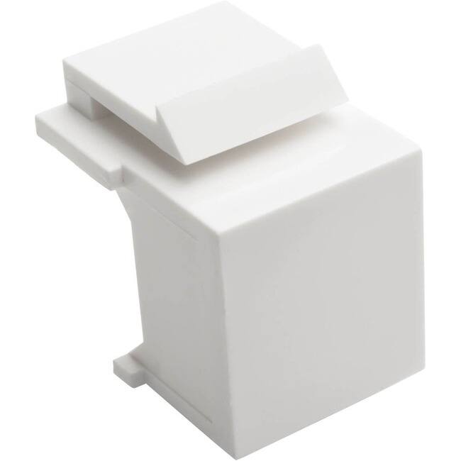 Front. Tripp Lite - 10PK KEYSTONE JACK INSERT SNAP IN BLANK WHITE - White.