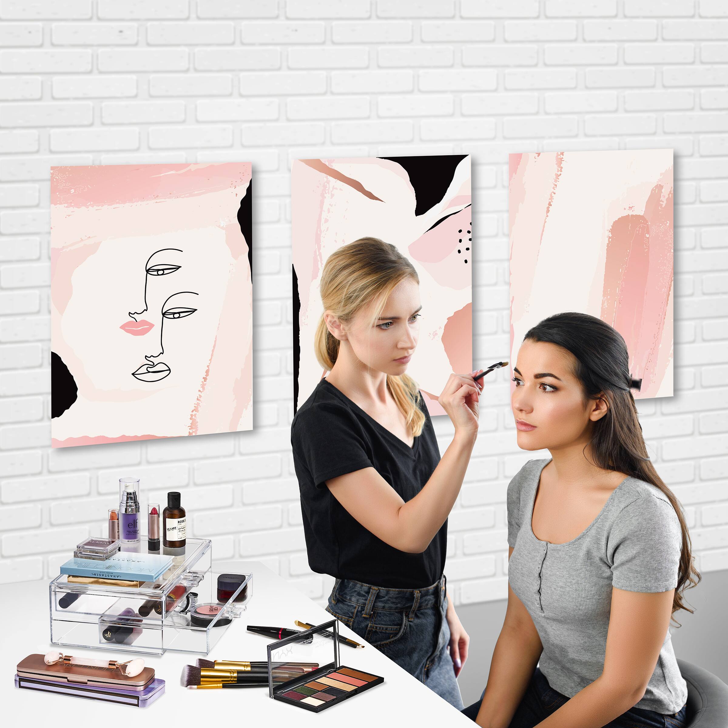 Angle. Sorbus - SorbusAcrylic Drawers - Perfect for Organizing Makeup Palettes, Hair Accessories, Cosmetics & more - Clear.