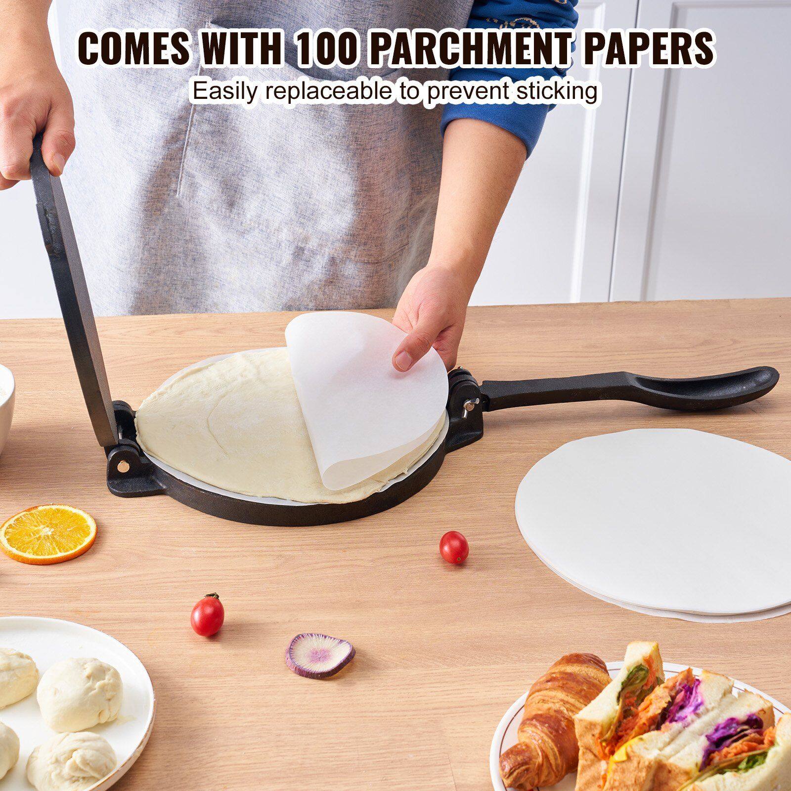 COMES WITH 100 PARCHMENT PAPERS  
Easily replaceable to prevent sticking