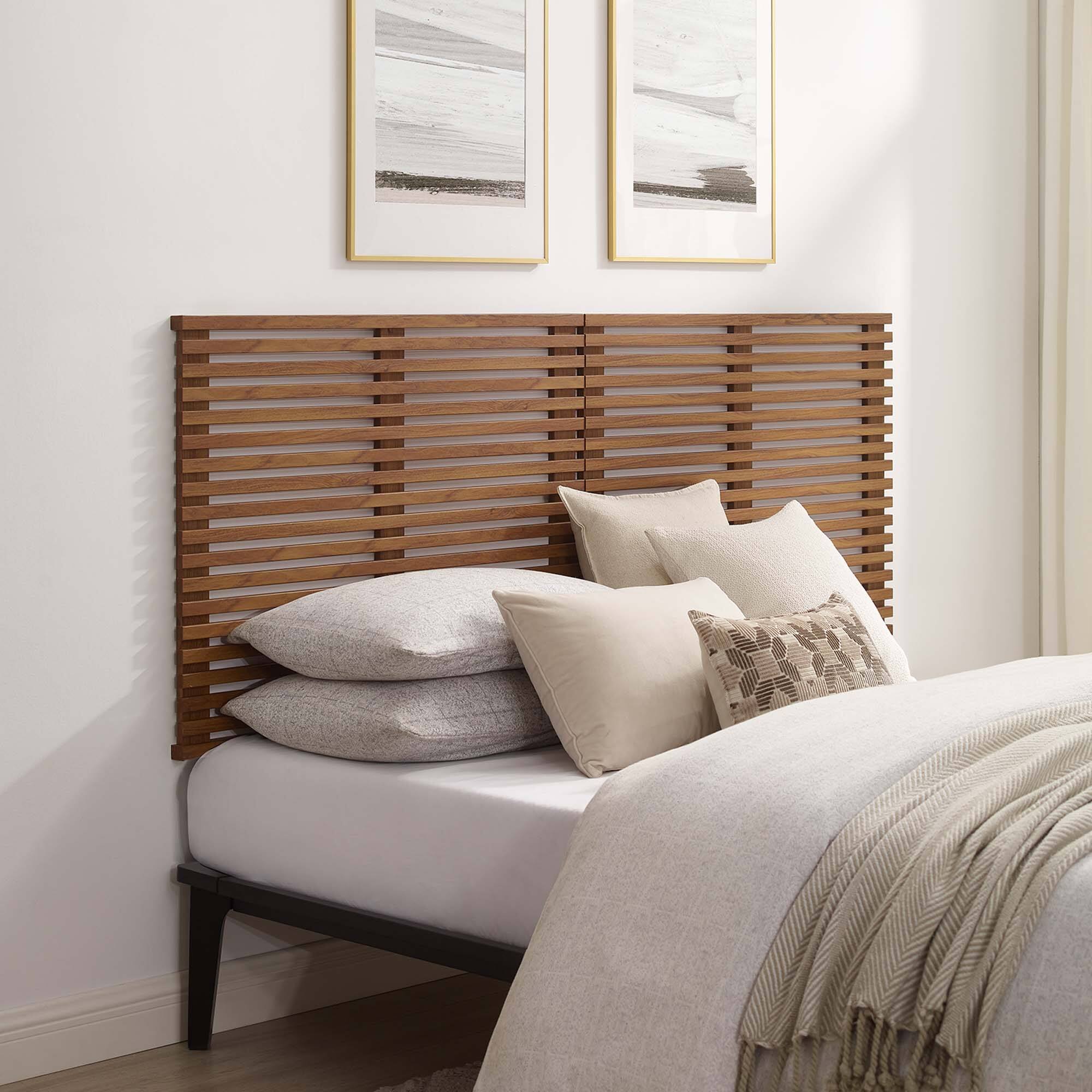 Alt View 2. Modway - Render Wall Mount King Headboard by Modway - Brown.
