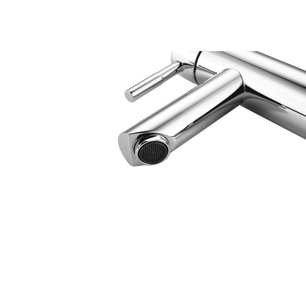 Angle. Elegant Kitchen and Bath - Mia Single Hole Single Handle Bathroom Faucet in Chrome - Chrome.