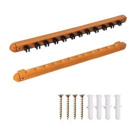 GSE Games & Sports Expert - 2-Piece Wood 12 Billiard Pool Cue Rack Wall Mounted Holders, Pool Cue Sticks Wall Rack Set - Oak