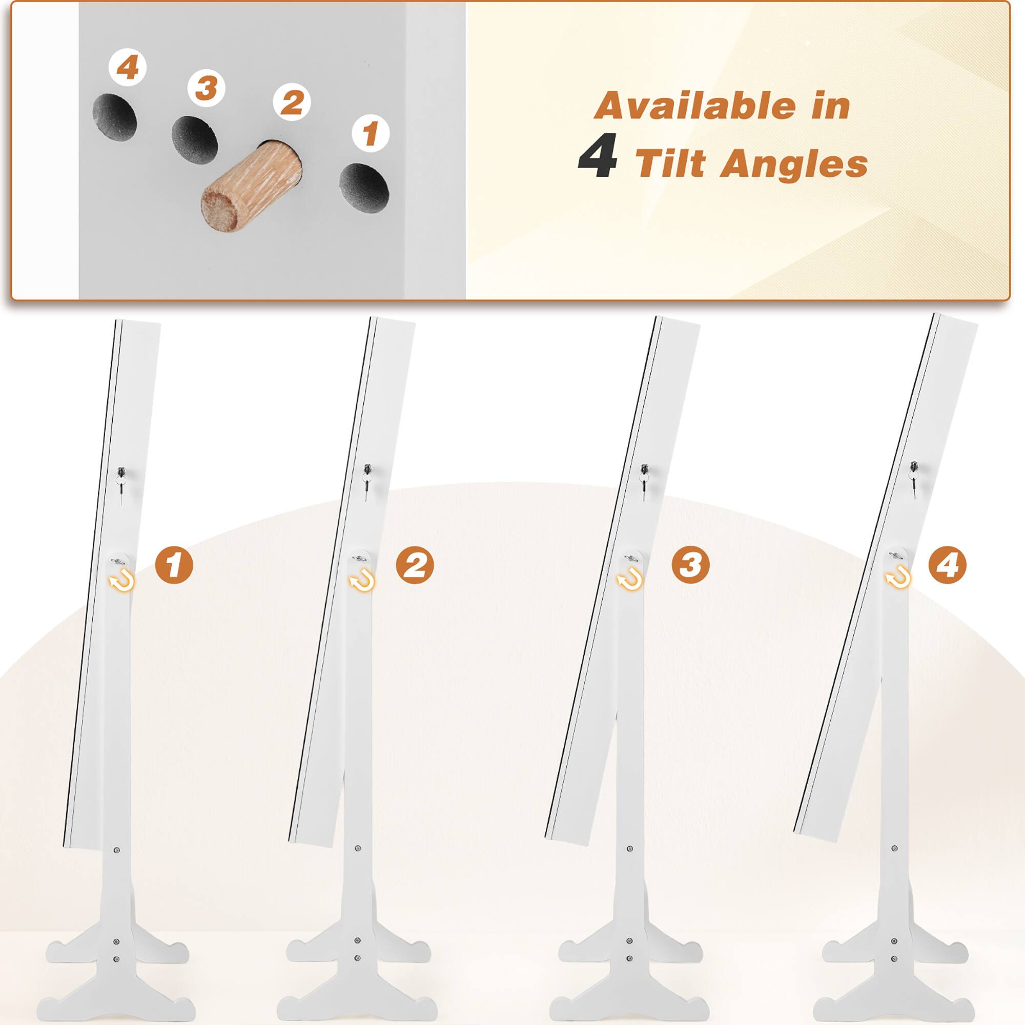 Available in 4 Tilt Angles

1 C
2 C
3 G
4