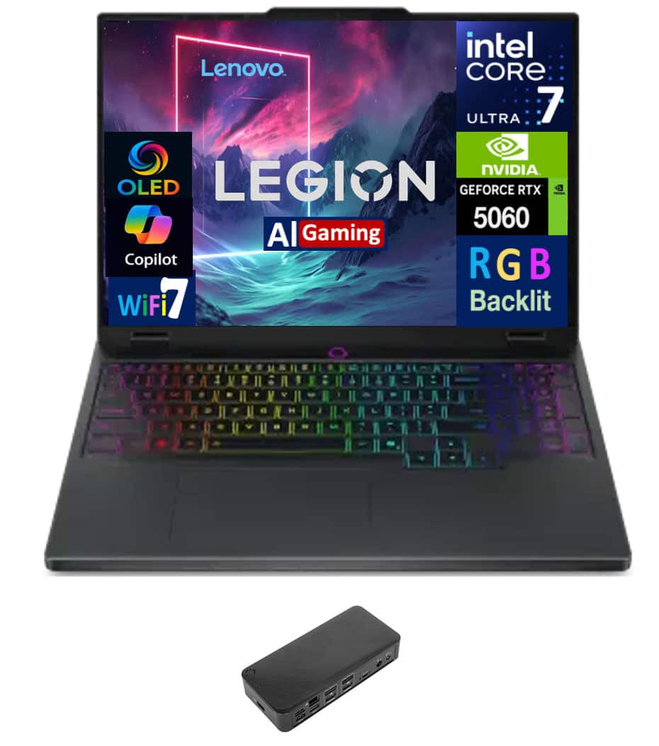 Lenovo - Legion 5i Laptop 15.1 WQXGA (Intel Core Ultra 7 255HX, 64GB DDR5, 2TB PCIe SSD, Win 11 Pro) - Eclipse Black