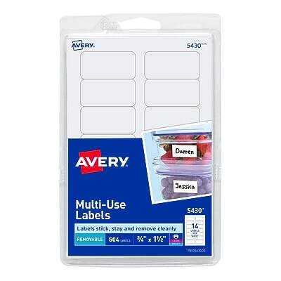 AVERY  
5430  
AVERY  
Dorren  
Jessica  
Multi-Use 5430 Labels  
Labels stick, stay and remove cleanly!  
REMOVABLE 504  
LAJILY 3/4" X 1  
0543001