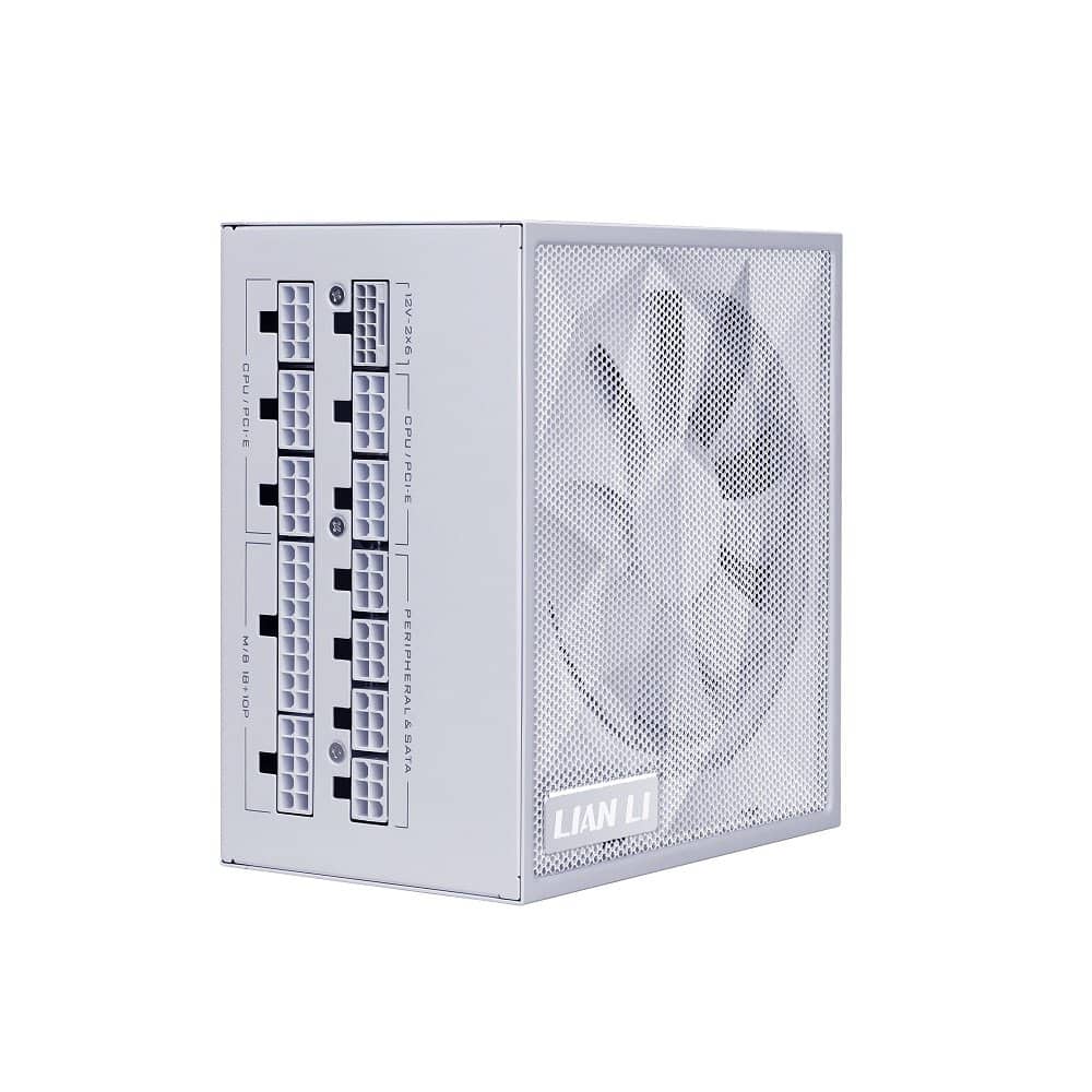 Lian Li - SX 1000W Full Modular ATX Form Factor Power Supply with 12V-2x6 Cable - ATX 3.1 & PCIE 5.1 Compliant (SX1000P.W) - White