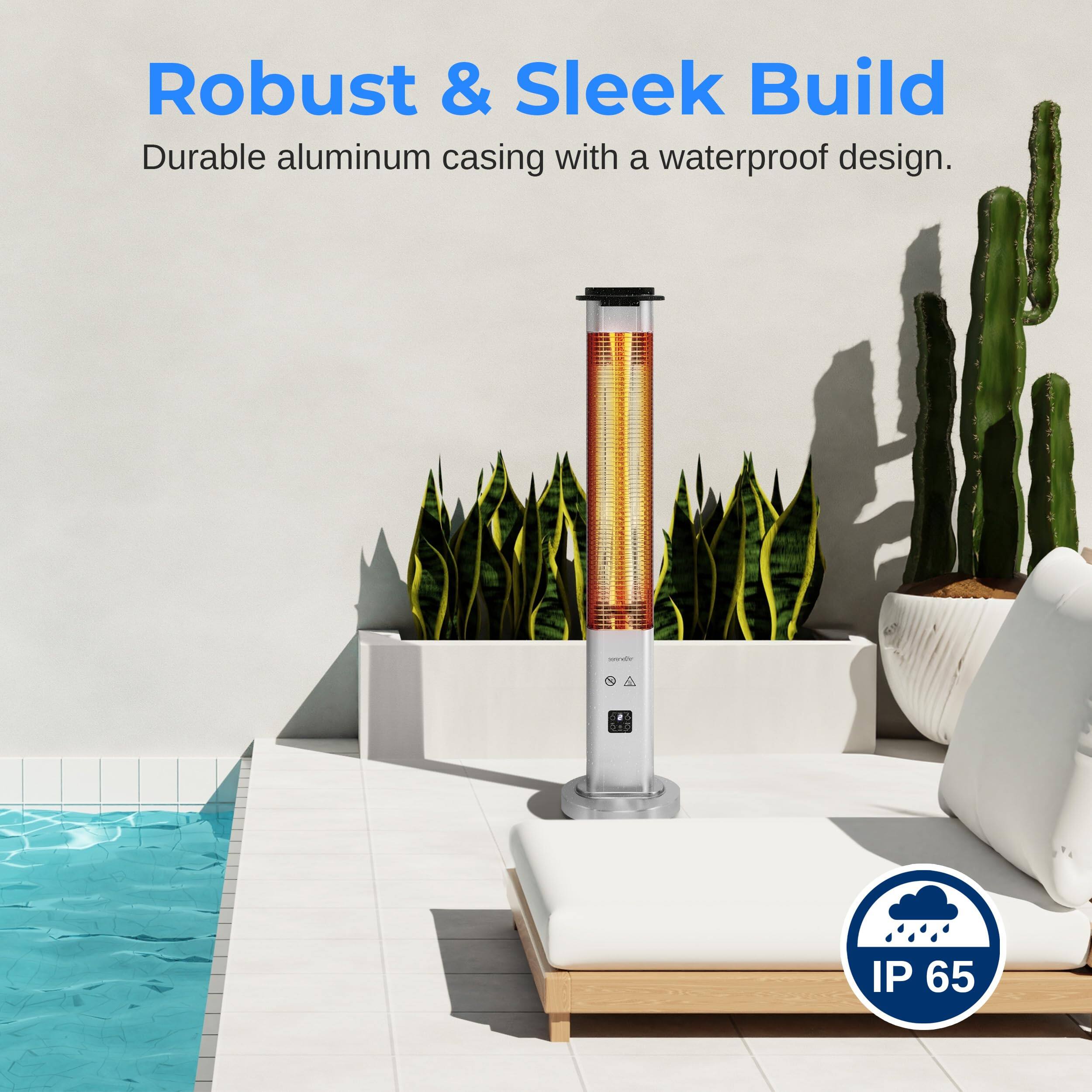 Robust & Sleek Build  
Durable aluminum casing with a waterproof design.  
IP 65