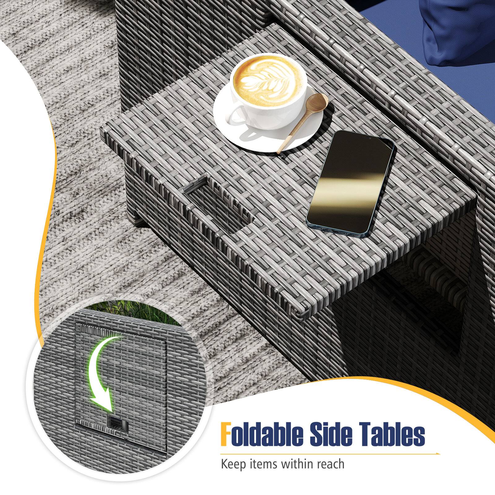 Foldable Side Tables  
Keep items within reach