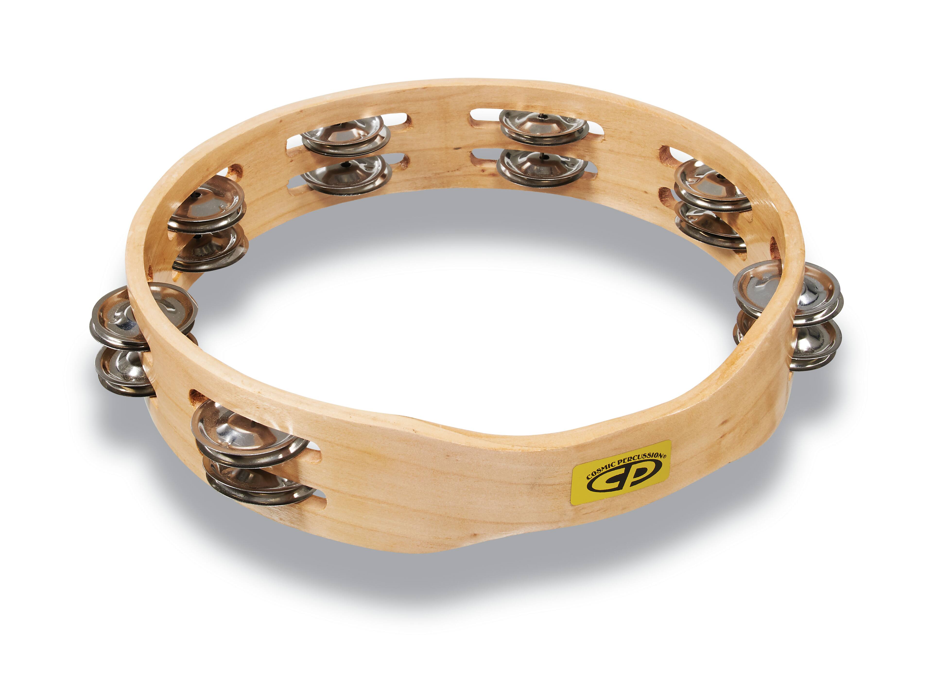 Latin Percussion - CP Double Row Tambourine Steel, 10"