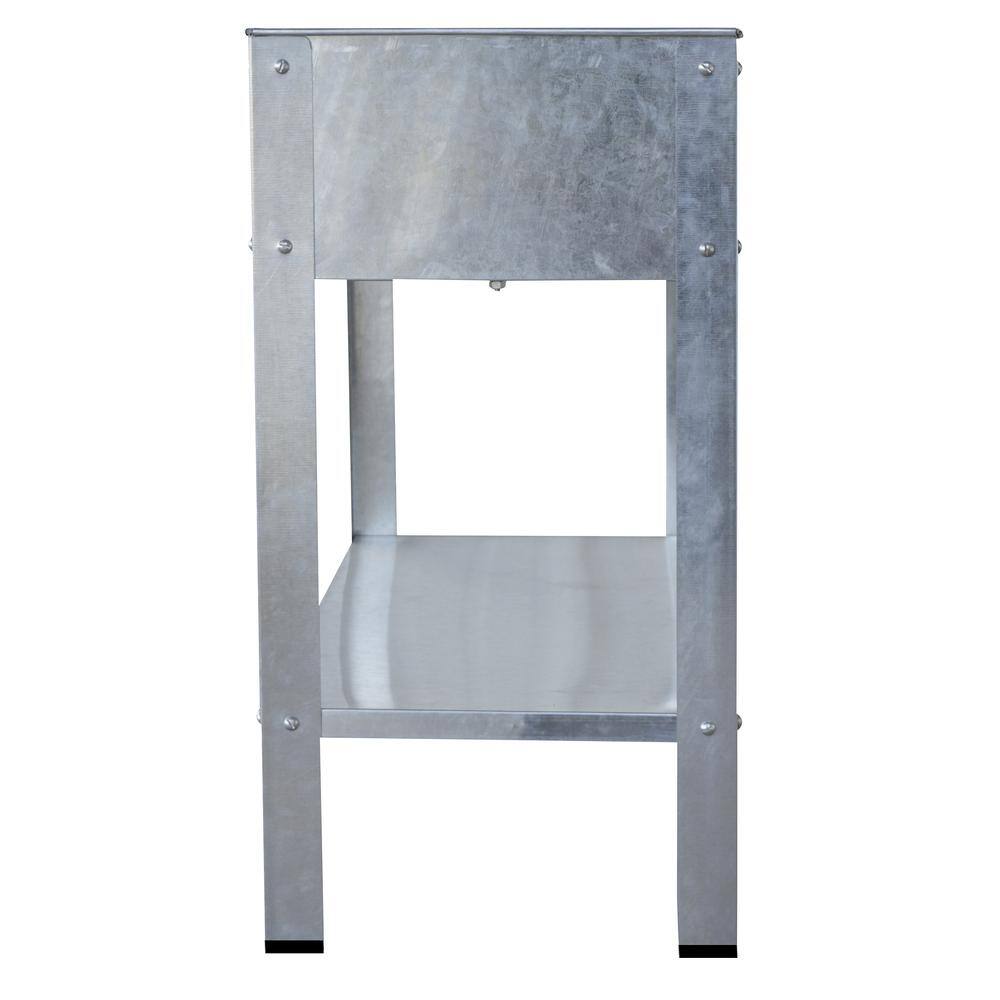 Left. AmeriHome - Galvanized Metal Elevated Garden Planter - Multicolor.