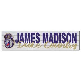 Jardine - James Madison Dukes 10'' x 40'' Logo Sign - White