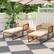 Alt View 2. Costway - 1 PCS Outdoor Furniture Set Patio Acacia Wood Armchair with Long Ottoman Cozy Seat - Beige.