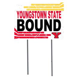 Jardine - Youngstown State Penguins 18" x 24" Bound Yard Sign - White