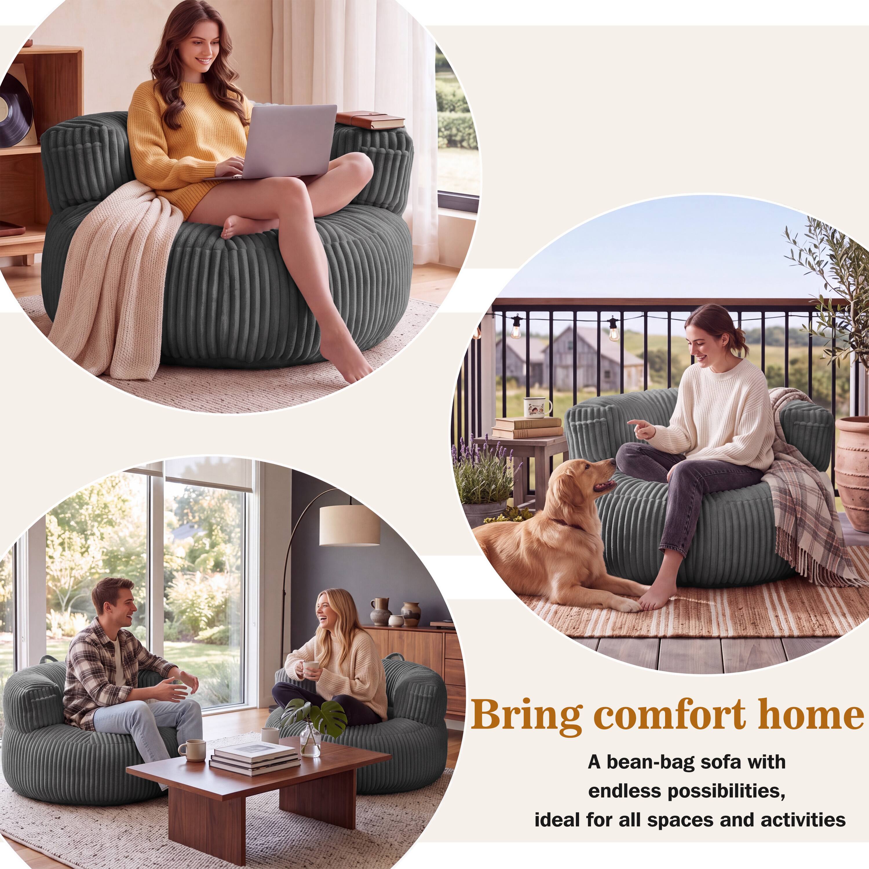 Bring comfort home  
A bean-bag sofa with endless possibilities, ideal for all spaces and activities