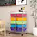 Alt View 8. Costway - 10 Drawer Storage Cart Utility Rolling Trolley Kitchen Office Organizer - Multicolor.
