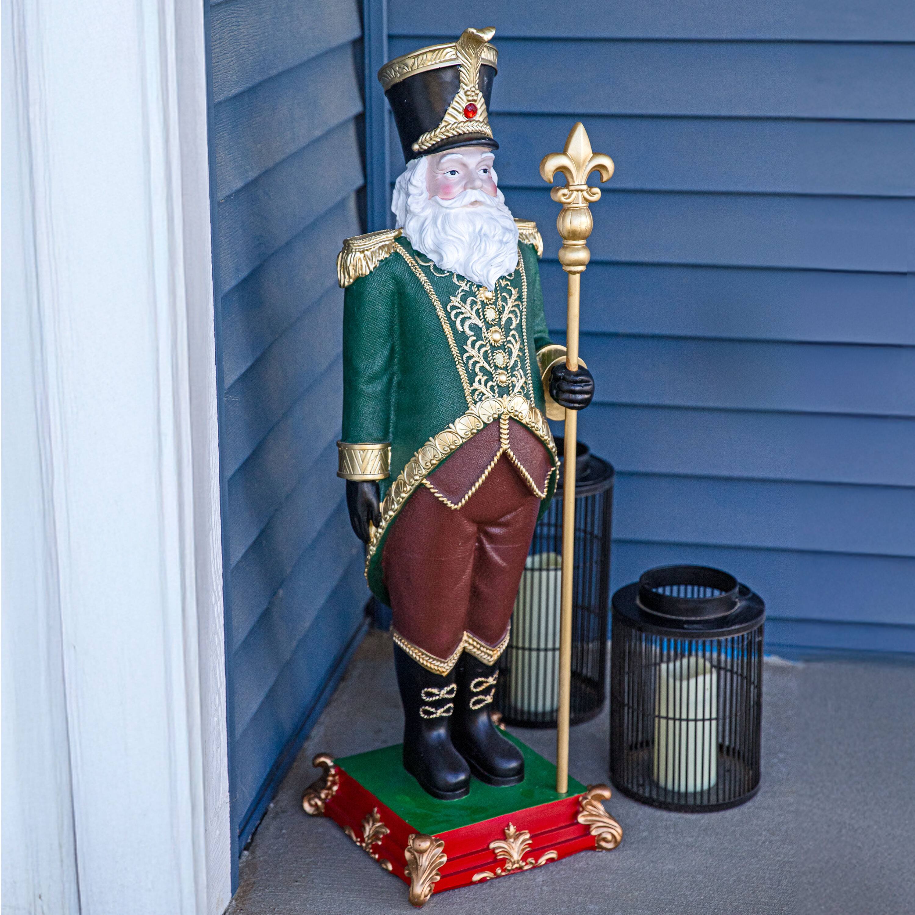 Alt View 10. Sunnydaze - Guardian of the North Christmas Statue - 37" H - Green.
