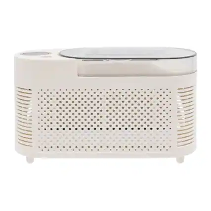 Front. Stock Preferred - Compact 8-Cube Ice Maker Machine - White.