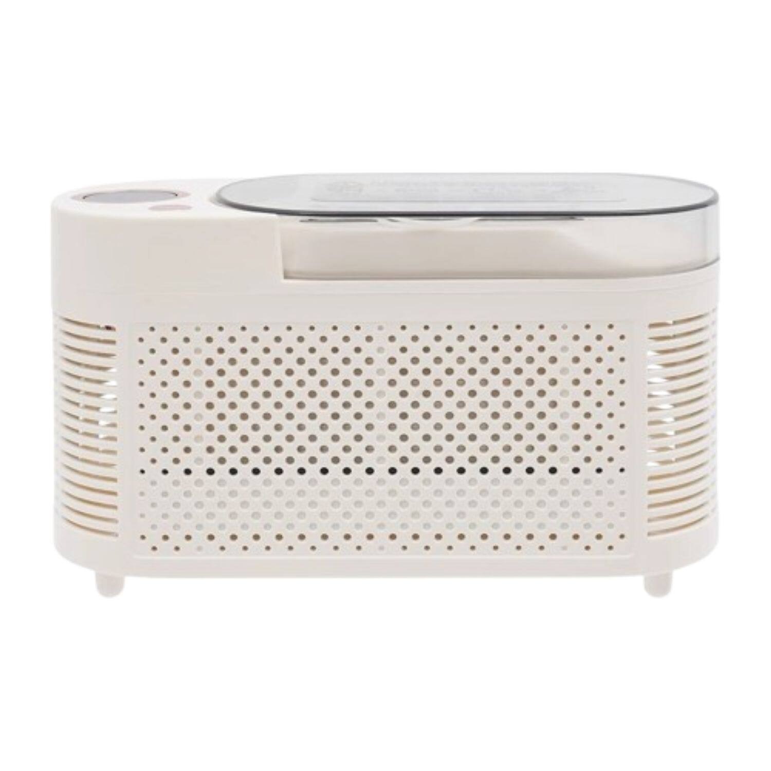 Front. Stock Preferred - Compact 8-Cube Ice Maker Machine - White.