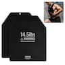 VEVOR - Weight Vest Plates, 14.5 LB Pairs, Premium Steel Weighted plates, Contoured Ergonomic Fit – WODs, Additional Weight - Black