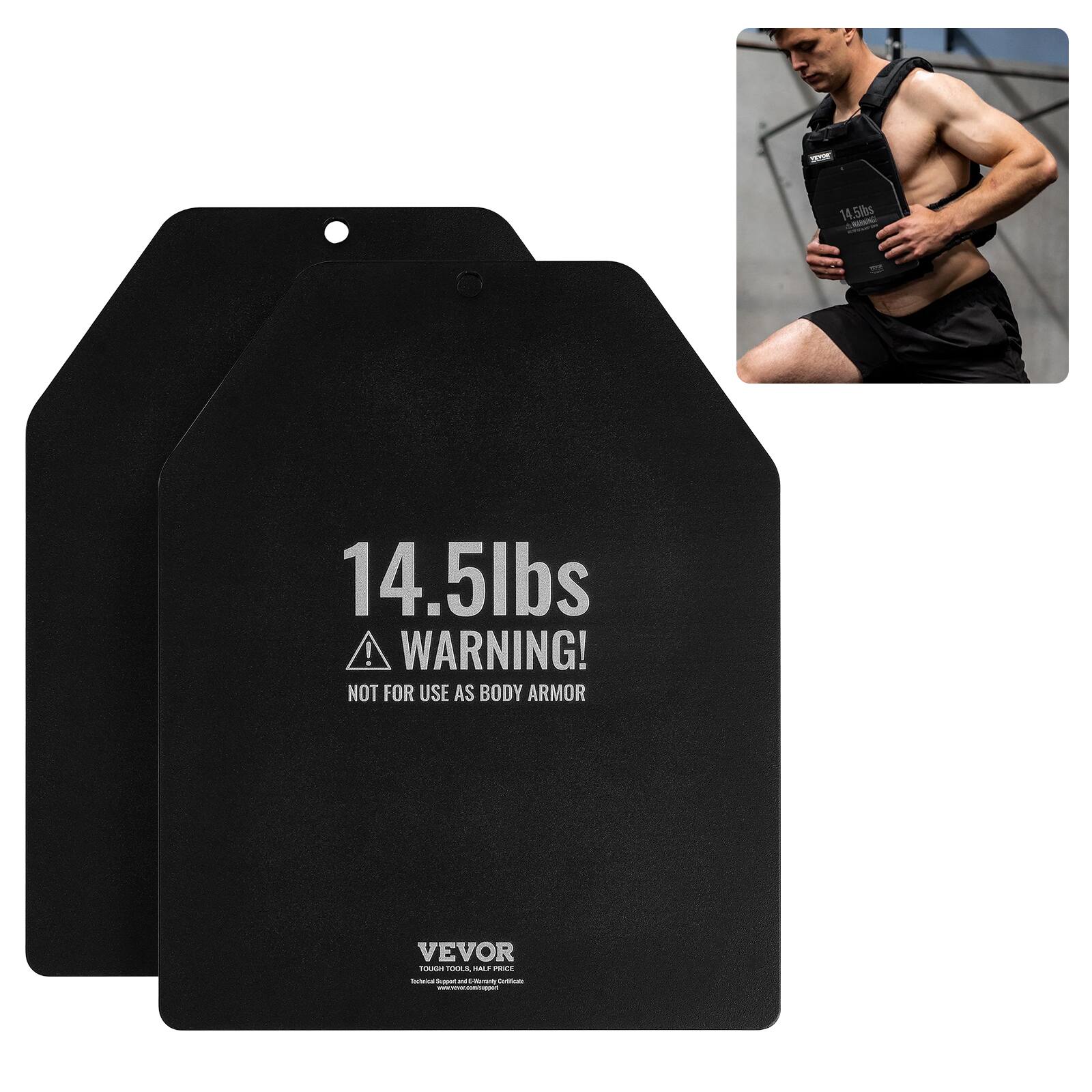 14.5lbs, WARNING! NOT FOR USE AS BODY ARMOR, VEVOR