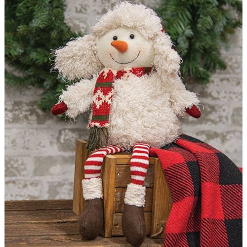 Angle. BreeBe - *Nordic Diamond Sweater Dangle Leg Snowman - Multi.
