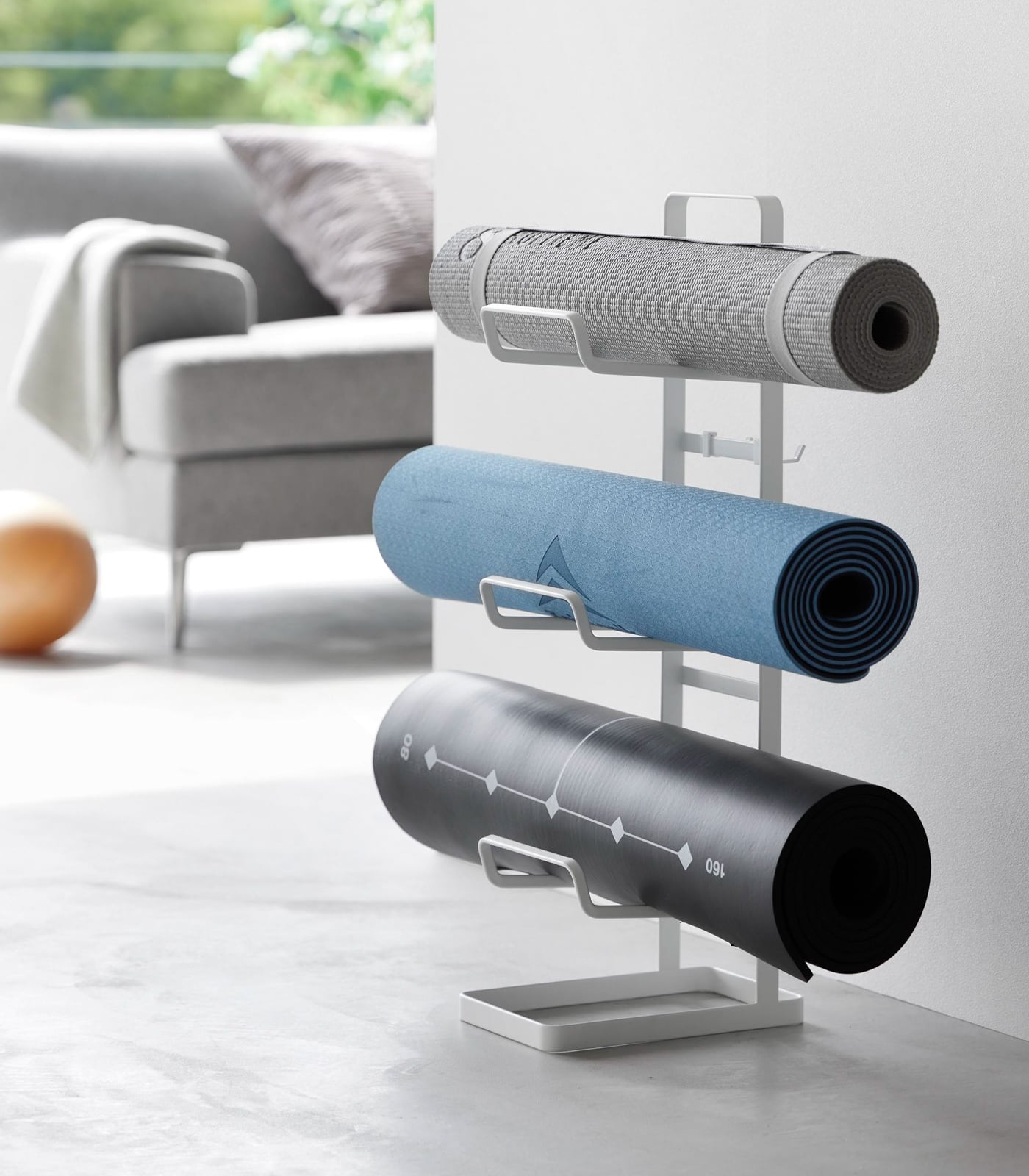 Yamazaki Home - Fitness Equipment Storage Rack - White