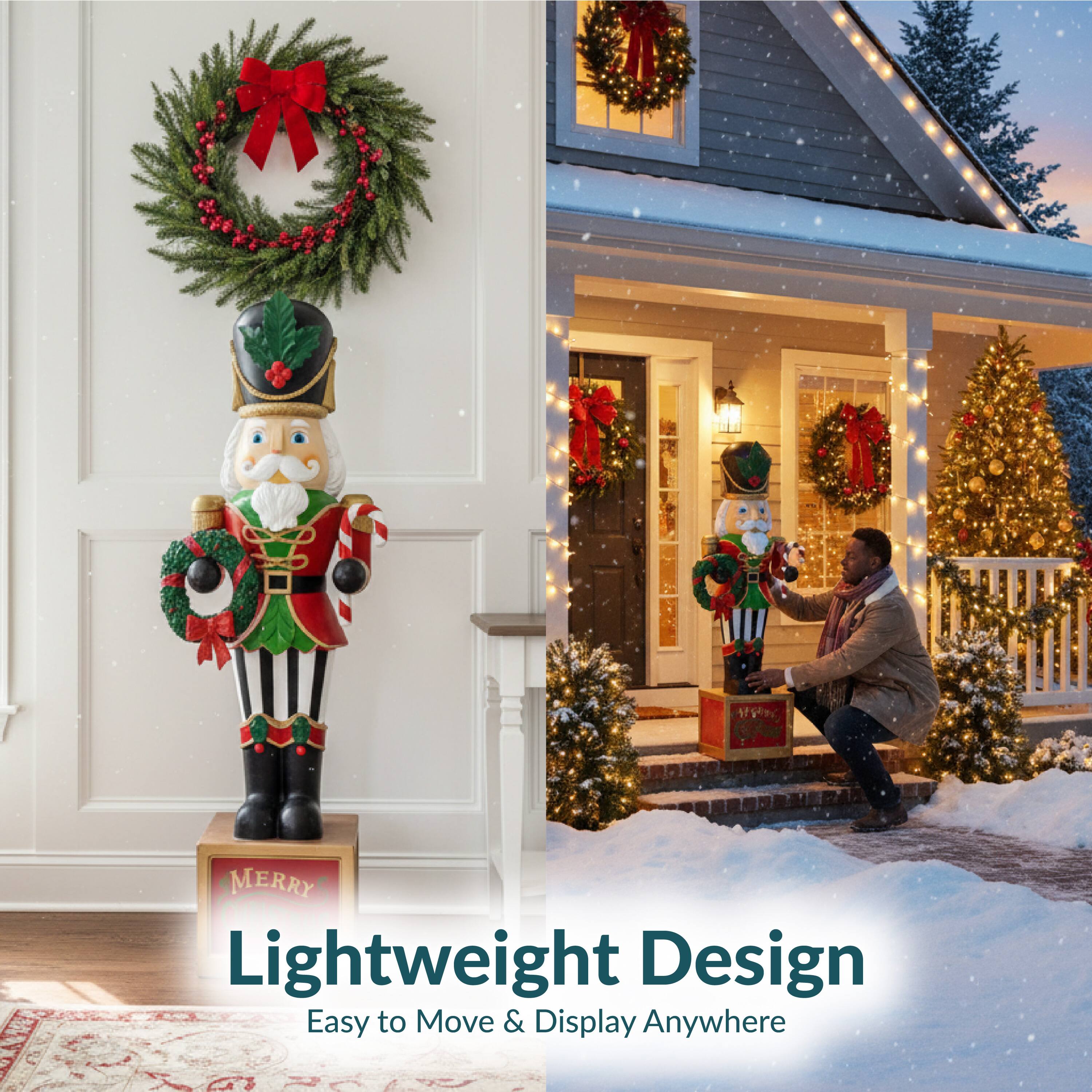 Merry  
Lightweight Design  
Easy to Move & Display Anywhere