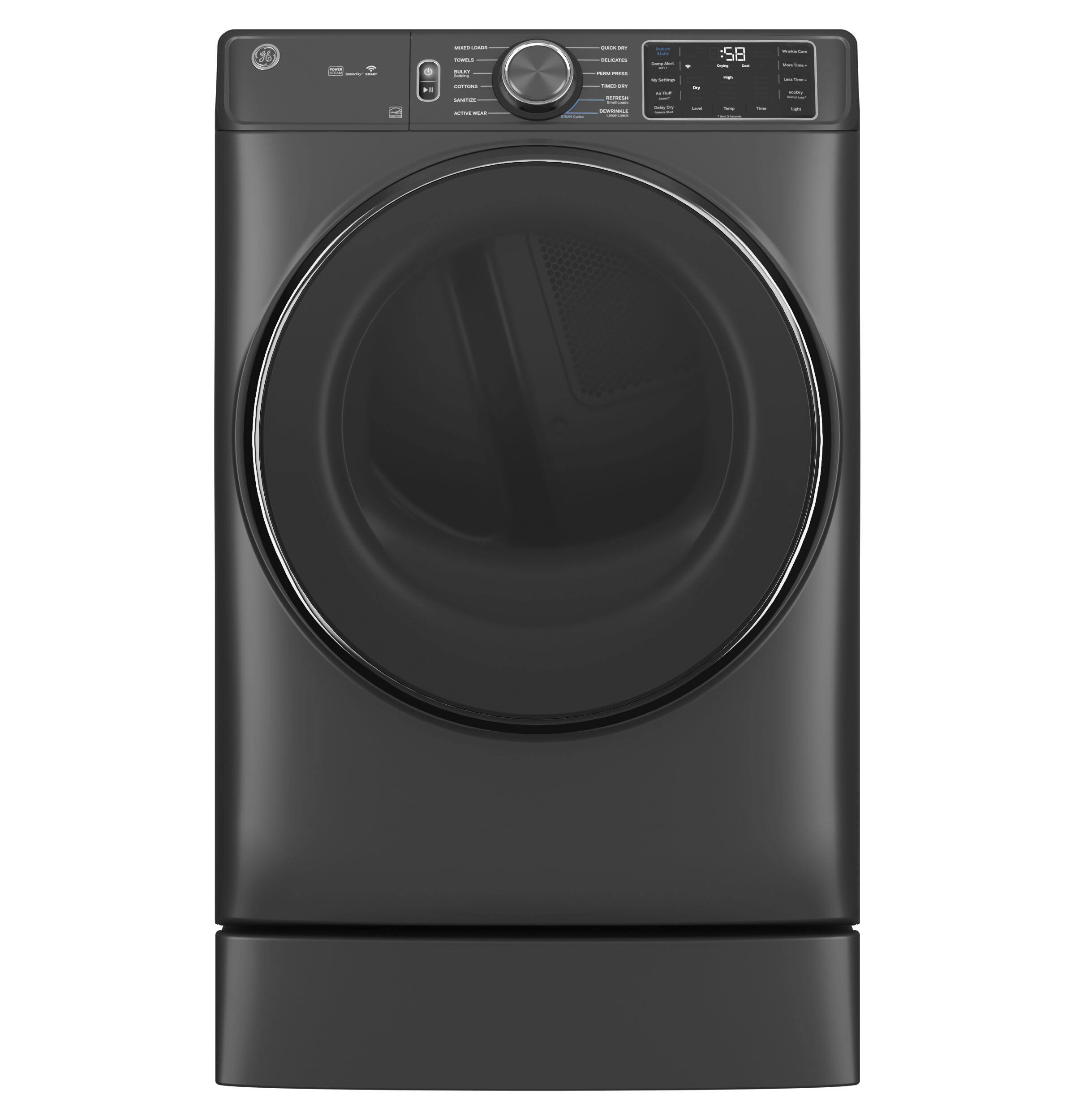 Alt View 15. GE - 7" RightHeight Riser - Laundry Pedestal for Select Washers and Dryers - Carbon Graphite.
