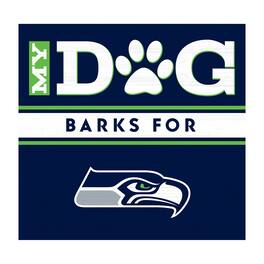 Imperial - Seattle Seahawks 10" x 10.5" Dog Barks Wall Art - Multicolor