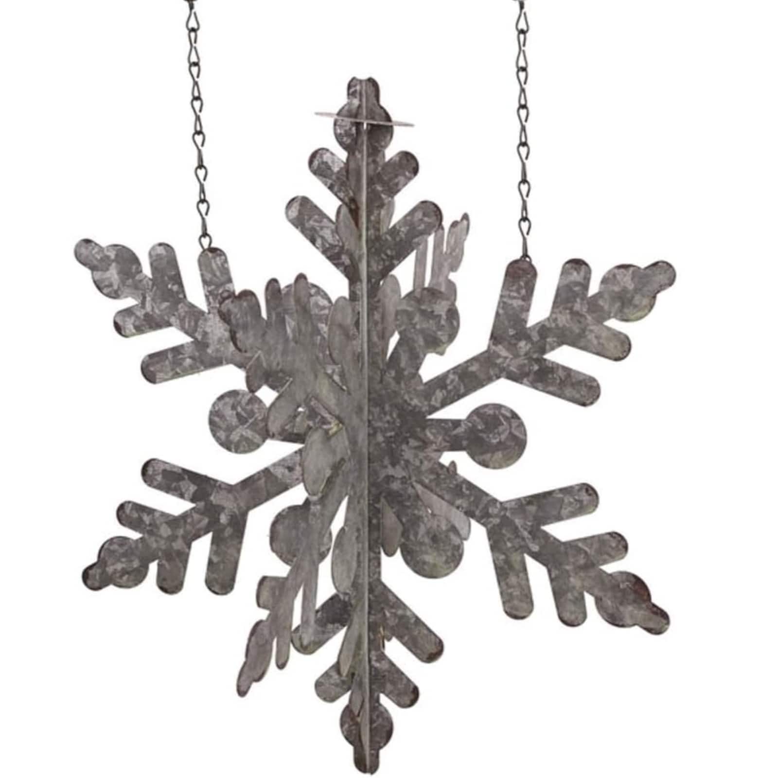 K&K Interiors - 3D Tin Snowflake Christmas Arrow Replacement Sign 15.75 inch - Arrow Sold Separately - Silver price history on PriceWatchPro