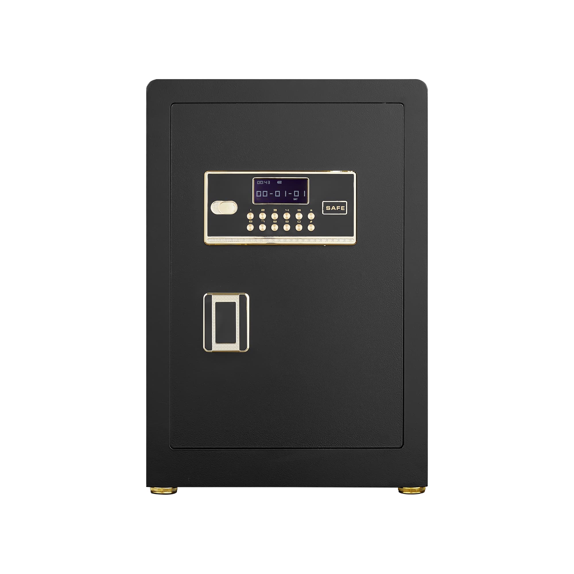 Alt View 2. Lycvki - Solid Alloy Steel Anti-Theft Safe with Electronic Keypad & Spare Key - Black.