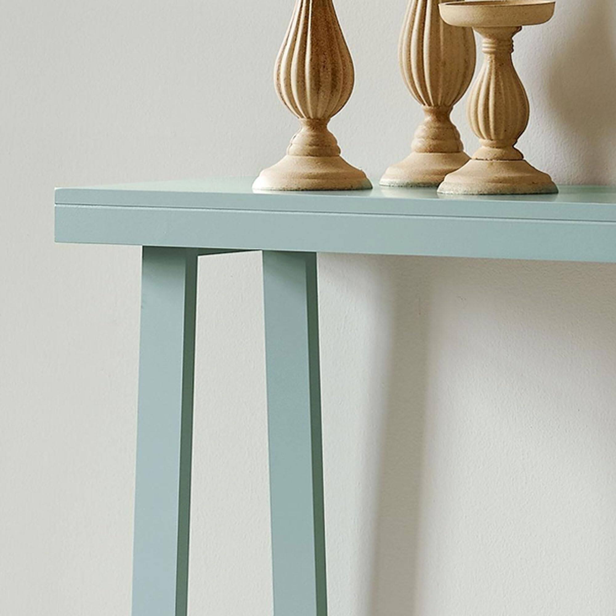 Back. Kings Brand Furniture - Kings Brand Furniture Emma Narrow Console Table with Lower Shelf - Light/Pastel Blue 451.