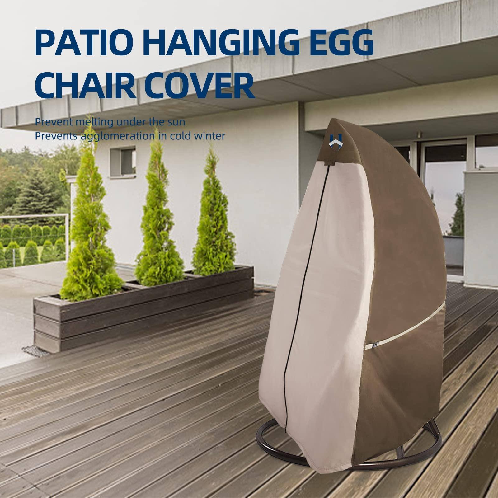 PATIO HANGING EGG CHAIR COVER

Prevent melting under the sun  
Prevents agglomeration in cold winter