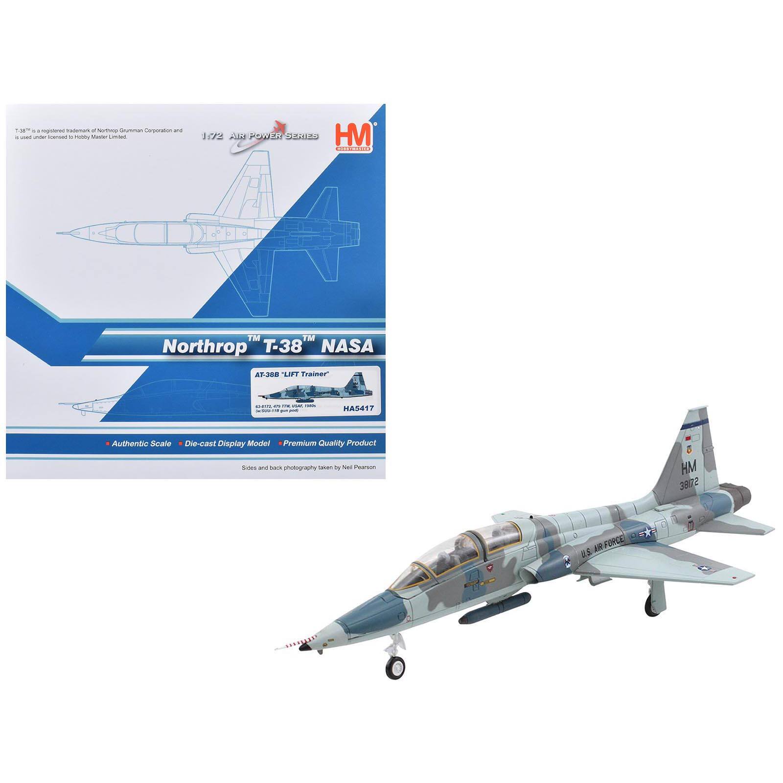 Northrop AT-38B Talon Aircraft "LIFT Trainer, NASA" (1980s) US Air Force "Air Power Series" 1/72 Diecast by Hobby Master