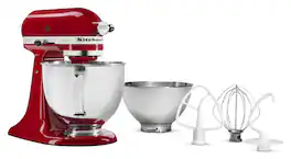 KitchenAid - Value Bundle Artisan® Series 5 Quart Tilt-Head Stand Mixer with - Empire Red