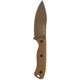 KA-BAR - 4.3125" Fixed Blade BK19 Becker Nessmuk Knife w/ Sheath - Brown