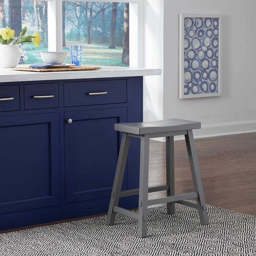 Alt View 1. Liberty Furniture Industries - Creations 24 Inch Sawhorse Counter Stool- Gray in Various - Brown.