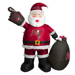 Logo Brands - Tampa Bay Buccaneers 7' Inflatable Santa - Multicolor
