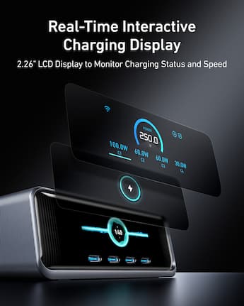 Anker Prime Charger (250W, 6 Ports, GaNPrime) Silver - Open Box Anker Prime Charger (250W, 6 Ports, GaNPrime) Silver - Open Box