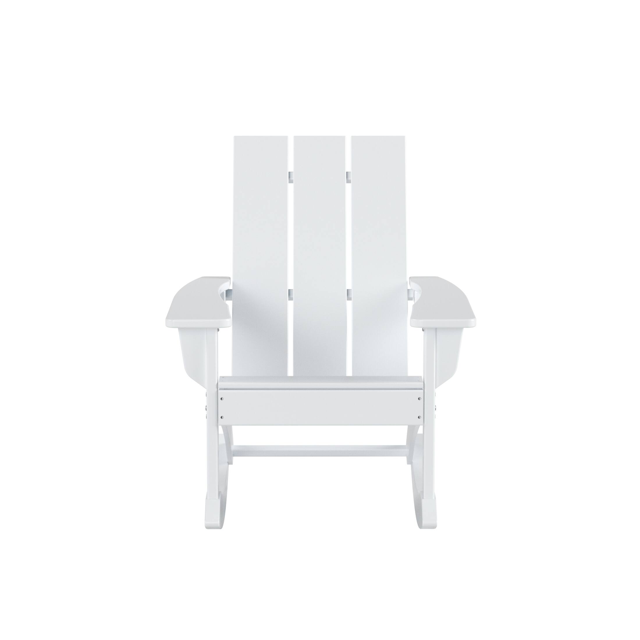 Left. WestinTrends - WestinTrends Ashore Outdoor Patio Modern Adirondack Rocking Chair - White.