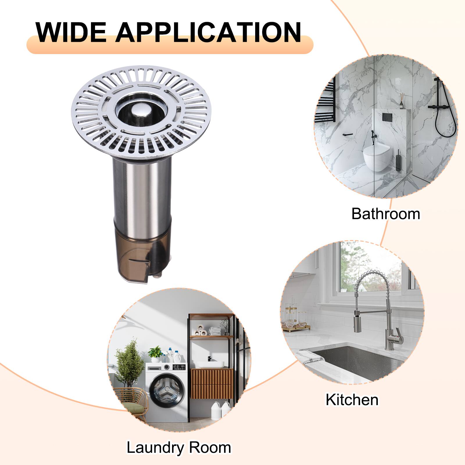 WIDE APPLICATION  
Bathroom  
Kitchen  
Laundry Room