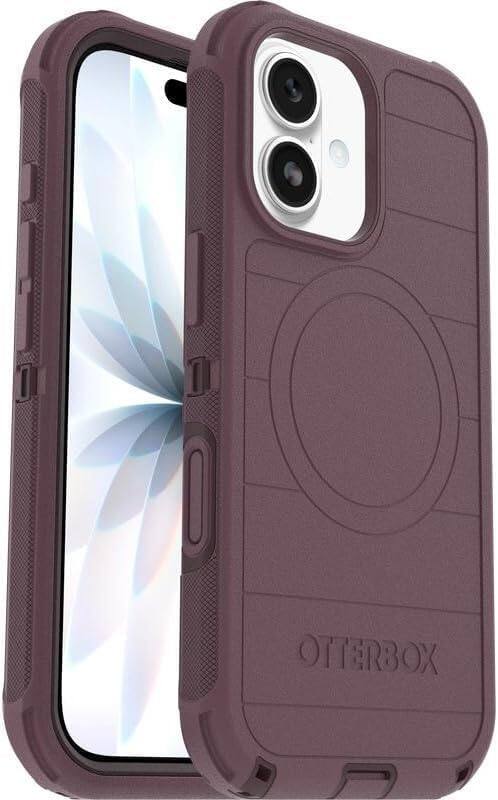 Alt View 4. OtterBox - OtterBox iPhone 17 (Only) - Defender Series Case - Holster Clip Included - Snaps on MagSafe - Tough - Rugged & Durable - Purple Mystery.