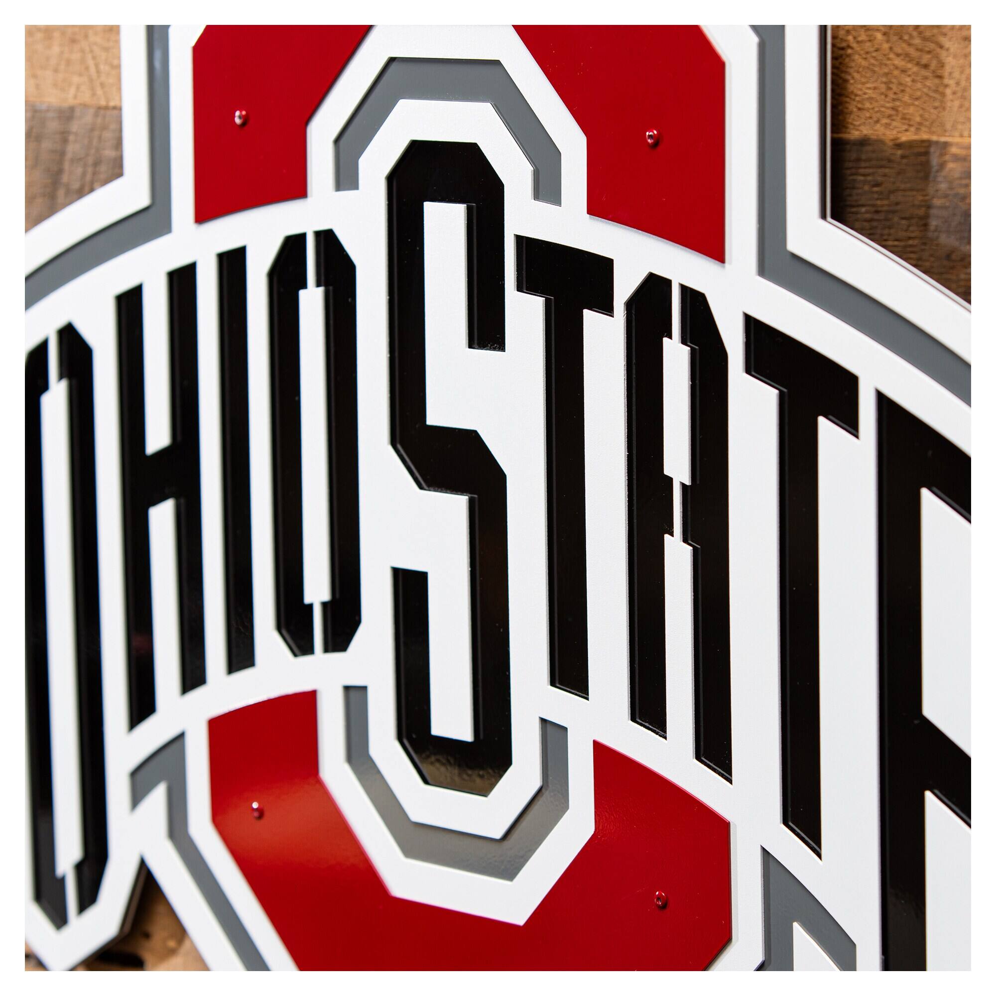 Alt View 2. Evergreen Enterprises - Ohio State Buckeyes 23" Layered Metal Wall Art Sign - Multicolor.
