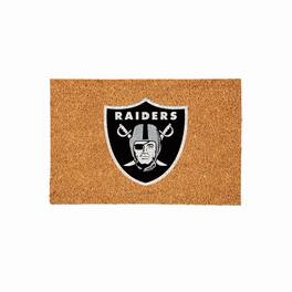 Evergreen Enterprises - Las Vegas Raiders 24" x 36" Outdoor Team Logo Coir Mat - Brown