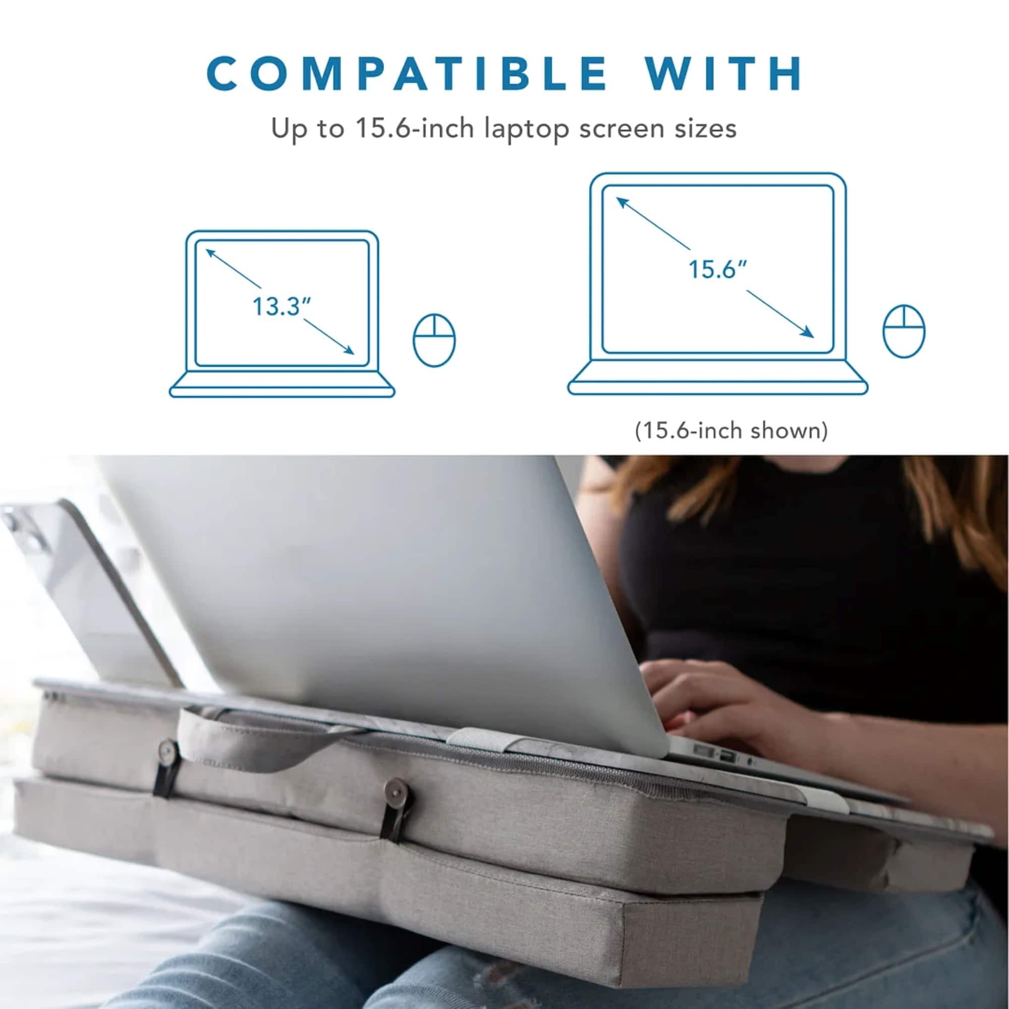COMPATIBLE WITH Up to 15.6-inch laptop screen sizes 13.3" 15.6" (15.6-inch shown)