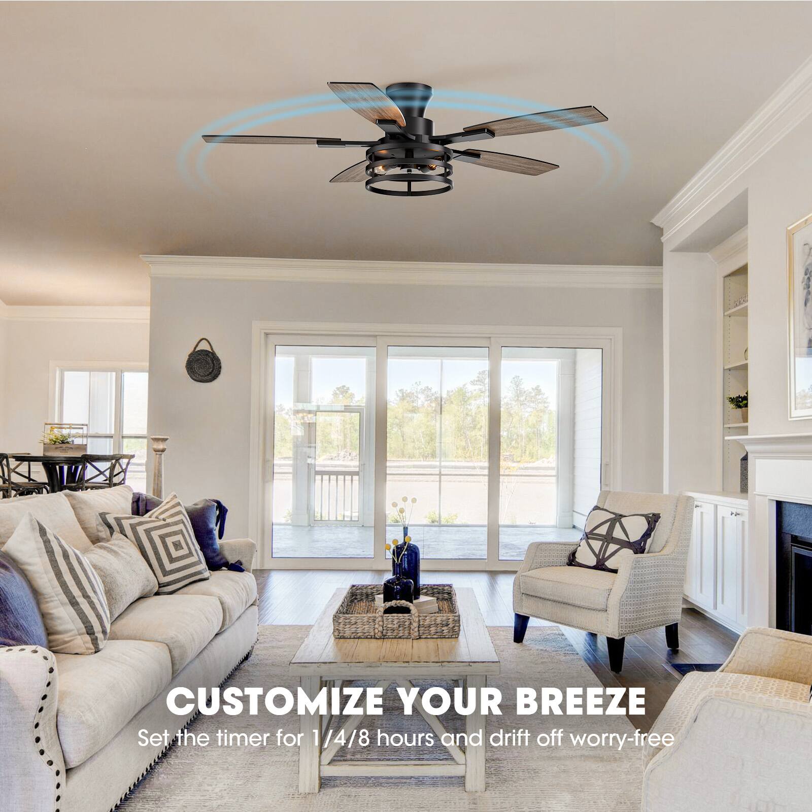 CUSTOMIZE YOUR BREEZE  
Set the timer for 1/4/8 hours and drift off worry-free